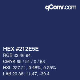 Code couleur: HEX #212E5E | qconv.com