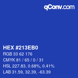 Color code: HEX #213EB0 | qconv.com