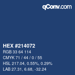 カラーコード: HEX #214072 | qconv.com