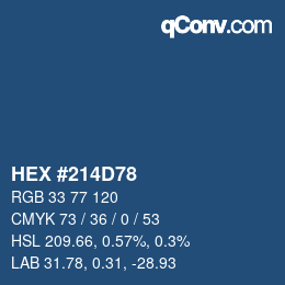 Color code: HEX #214D78 | qconv.com