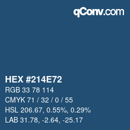 Color code: HEX #214E72 | qconv.com
