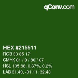 Color code: HEX #215511 | qconv.com