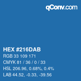 Código de color: HEX #216DAB | qconv.com