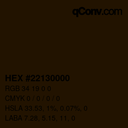 Color code: HEX #22130000 | qconv.com