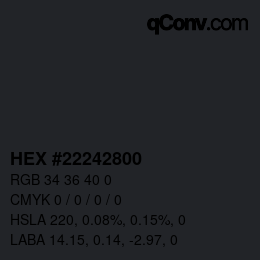 Color code: HEX #22242800 | qconv.com