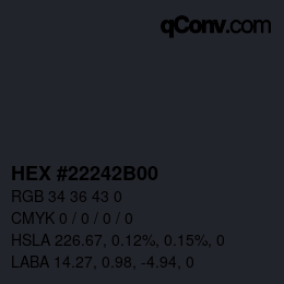 Color code: HEX #22242B00 | qconv.com