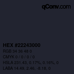 Color code: HEX #22243000 | qconv.com