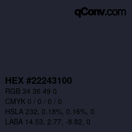 Color code: HEX #22243100 | qconv.com