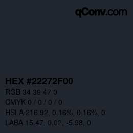 Color code: HEX #22272F00 | qconv.com