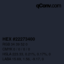 Color code: HEX #22273400 | qconv.com