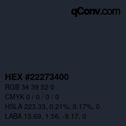 Color code: HEX #22273400 | qconv.com