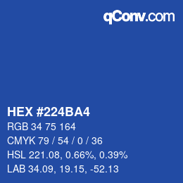 カラーコード: HEX #224BA4 | qconv.com