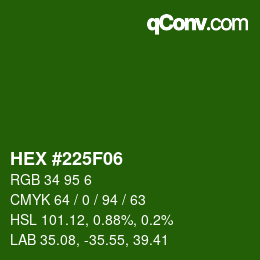 Color code: HEX #225F06 | qconv.com