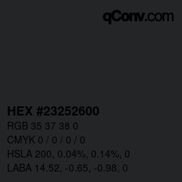 Color code: HEX #23252600 | qconv.com