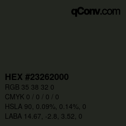 Color code: HEX #23262000 | qconv.com