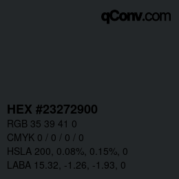 Color code: HEX #23272900 | qconv.com