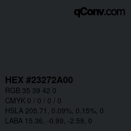 Color code: HEX #23272A00 | qconv.com