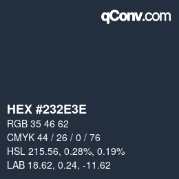 Color code: HEX #232E3E | qconv.com