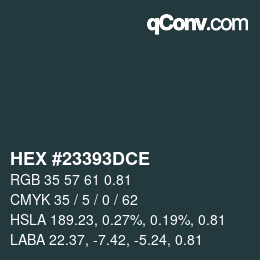 Código de color: HEX #23393DCE | qconv.com