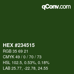 Color code: HEX #234515 | qconv.com