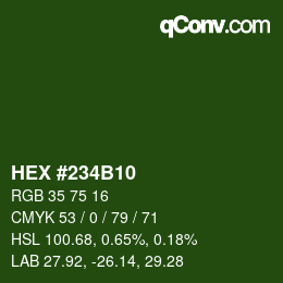 Código de color: HEX #234B10 | qconv.com