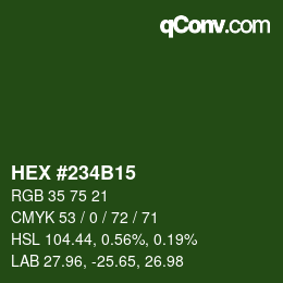 Color code: HEX #234B15 | qconv.com