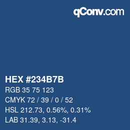 Color code: HEX #234B7B | qconv.com