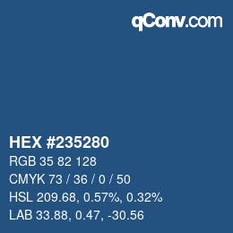 Color code: HEX #235280 | qconv.com