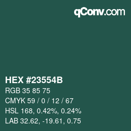 Código de color: HEX #23554B | qconv.com