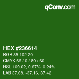 Color code: HEX #236614 | qconv.com