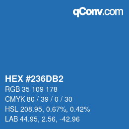 Color code: HEX #236DB2 | qconv.com