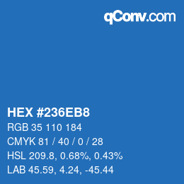 Color code: HEX #236EB8 | qconv.com