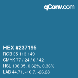 Color code: HEX #237195 | qconv.com