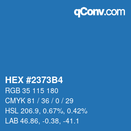 Color code: HEX #2373B4 | qconv.com
