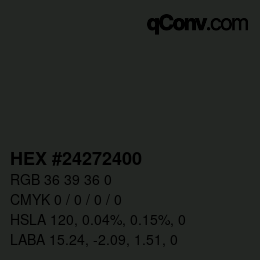Color code: HEX #24272400 | qconv.com