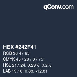 Código de color: HEX #242F41 | qconv.com