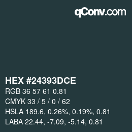 Código de color: HEX #24393DCE | qconv.com