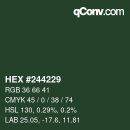 Color code: HEX #244229 | qconv.com