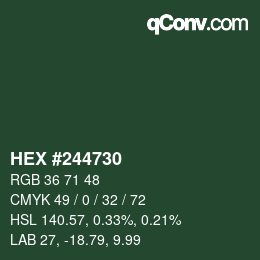 Color code: HEX #244730 | qconv.com