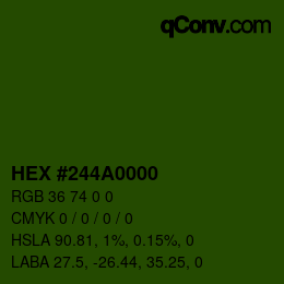 Color code: HEX #244A0000 | qconv.com
