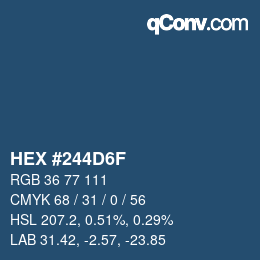 カラーコード: HEX #244D6F | qconv.com