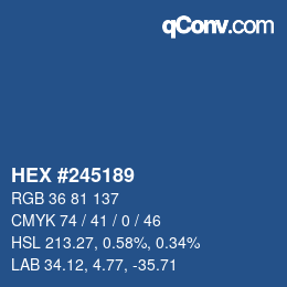 Color code: HEX #245189 | qconv.com