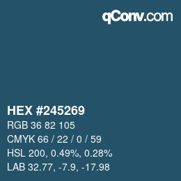 Color code: HEX #245269 | qconv.com