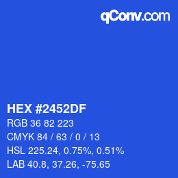 Color code: HEX #2452DF | qconv.com