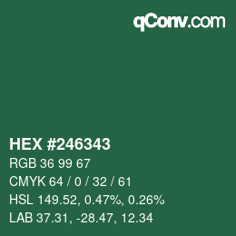 Color code: HEX #246343 | qconv.com