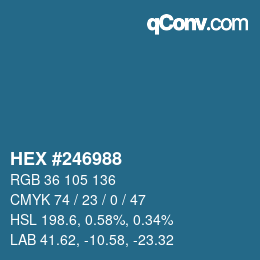 Color code: HEX #246988 | qconv.com