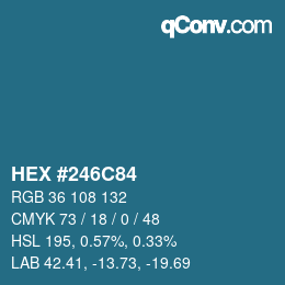 Color code: HEX #246C84 | qconv.com