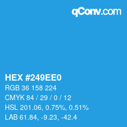 Color code: HEX #249EE0 | qconv.com