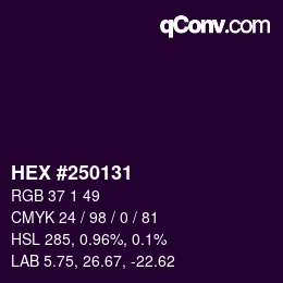 カラーコード: HEX #250131 | qconv.com