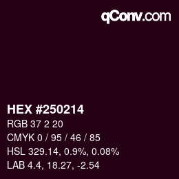 カラーコード: HEX #250214 | qconv.com